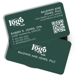 QR Code Uw Logo Gewoon Wit Generisch Ontwerp Visitekaartje