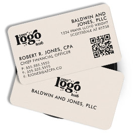 QR Code Uw Logo Gewoon Wit Generisch Ontwerp Visitekaartje