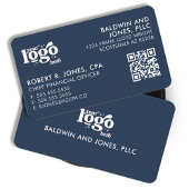 QR Code Uw Logo Gewoon Wit Generisch Ontwerp Visitekaartje