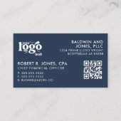 QR Code Uw Logo Gewoon Wit Generisch Ontwerp Visitekaartje (Voorkant)