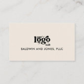 QR Code Uw Logo Gewoon Wit Generisch Ontwerp Visitekaartje (Achterkant)