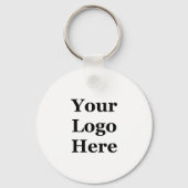 QR-code Uw Logo hier 2-zijdige zakelijke Sjabloon Sleutelhanger (Achterkant)