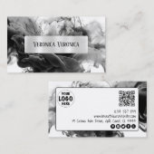 QR Code Uw Logo Smokey Gothic Social Media Visitekaartje (Voorkant / Achterkant)