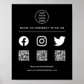QR Code Uw Logo Volg Scan Me Verbind met Ons Poster (Voorkant)