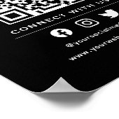 QR Code Uw Logo Volg Scan om contact met ons op te Poster (Hoek)