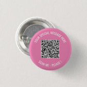 QR-code Uw speciale berichtgeving Moderne verrassi Ronde Button 3,2 Cm (Voorkant /achterkant)