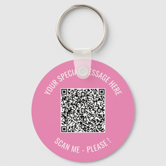 QR-code Uw speciale berichtgeving Moderne verrassi Sleutelhanger (Voorkant)