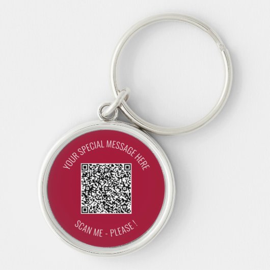 QR-code Uw speciale berichtverrassingsSleutelhange Sleutelhanger (Voorkant)