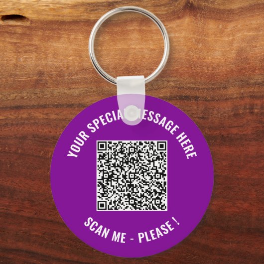 QR-code Uw speciale tekstverrassingscadeauSleutelh Sleutelhanger (Voorkant)