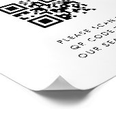 QR Code Uw Stoel Wacht Trouwstoelindeling Poster (Hoek)