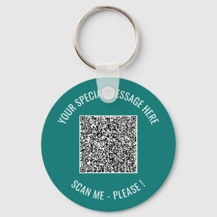 QR Code Uw Tekst Bericht Verrassings Sleutelhanger