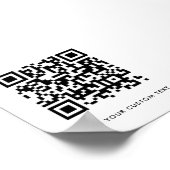 QR-code | Uw tekst modern minimalistisch eenvoudig Poster (Hoek)