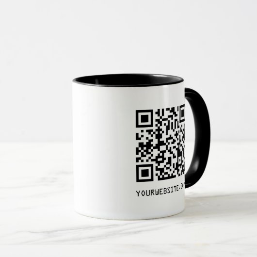QR-code Uw webpagina-link Mok (Voorkant rechts)
