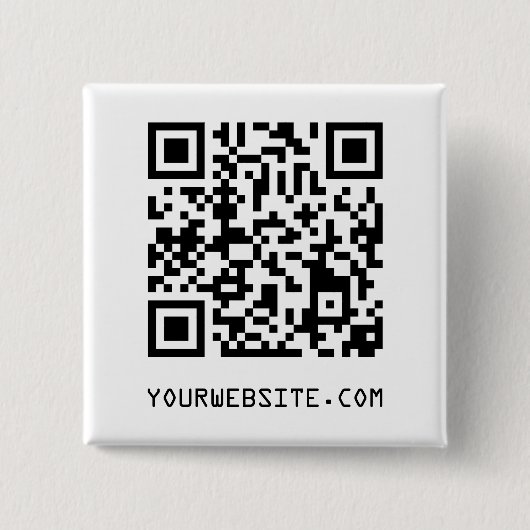 QR-code Uw webpagina-link Vierkante Button 5,1 Cm (Voorkant)