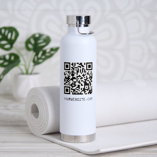 QR-code Uw webpagina-link Waterfles (Yoga)