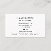 QR-code Uw zakelijke Logo Aangepast wit Visitekaartje (Achterkant)