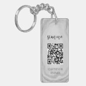 QR-code Uw zakelijke professionele Logo Sleutelhanger (Voorkant Links)