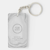 QR-code Uw zakelijke professionele Logo Sleutelhanger (achterkant)