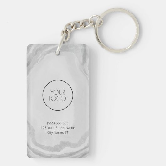 QR-code Uw zakelijke professionele Logo Sleutelhanger (achterkant)