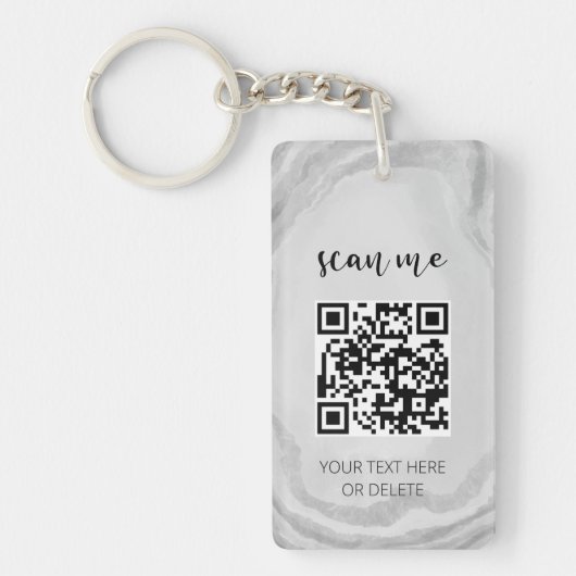 QR-code Uw zakelijke professionele Logo Sleutelhanger (Voorkant)