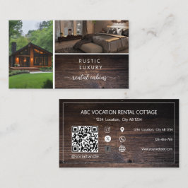 QR-code vakantiehuur gastenkamer rustiek Visitekaartje