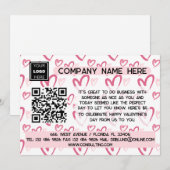 QR Code Valentijn Klantengeschenk Feestdagenkaart (Voorkant / Achterkant)