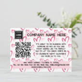 QR Code Valentijn Klantengeschenk Feestdagenkaart (Staand voorkant)