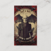 QR Code Vampier Raffle  Dracula's Halloween Informatiekaartje (Voorkant)