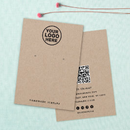 QR-code van de houder van het Logo Kraft Earring t Visitekaartje