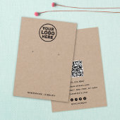 QR-code van de houder van het Logo Kraft Earring t Visitekaartje