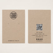 QR-code van de houder van het Logo Kraft Earring t Visitekaartje (Voorkant /achterkant)