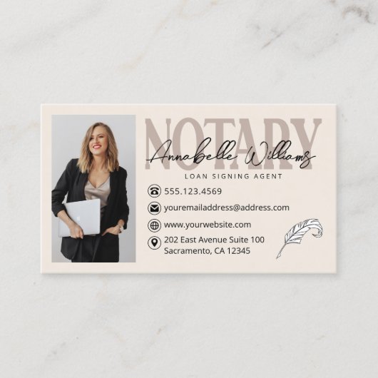 QR-code van de notaristekenaar Foto Visitekaartje (Voorkant)