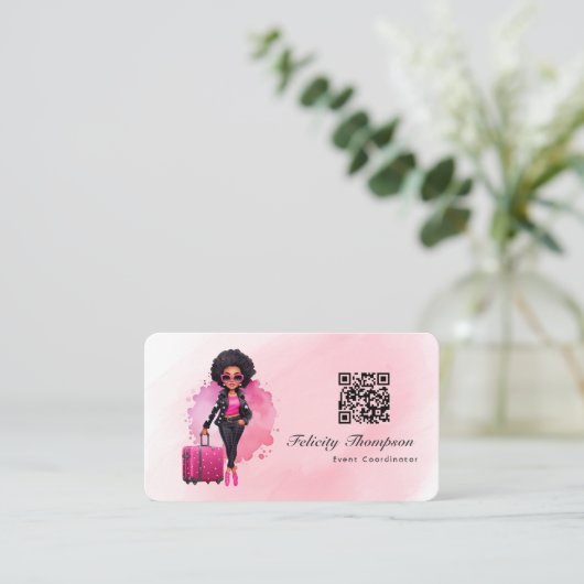 QR-code van gebeurteniscoördinator Visitekaartje (Staand voorkant)