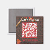QR-code van het aangepaste menu Pizzeria Magneet (Voorkant / Achterkant)