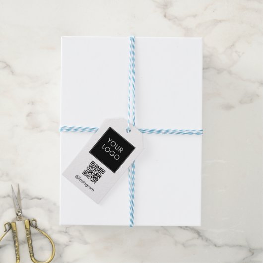 QR-code van het bedrijfsbedrijf Cadeaulabel (Met Touw)