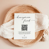 QR-code van het Honeymoon Fund, minimalistisch huw Poster
