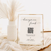 QR-code van het Honeymoon Fund, minimalistisch huw Poster