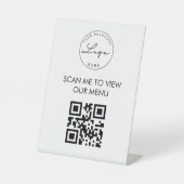 QR-code van het Professional Contactless Restauran Reclamebord Met Voetstuk (Voorkant)