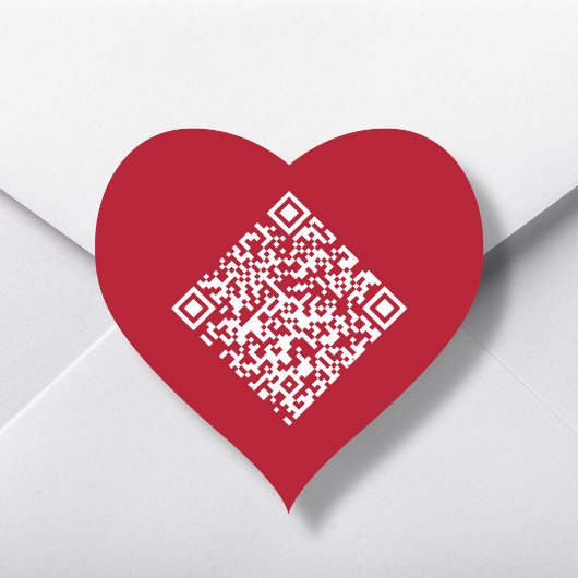 QR-code van het rode hart Sticker