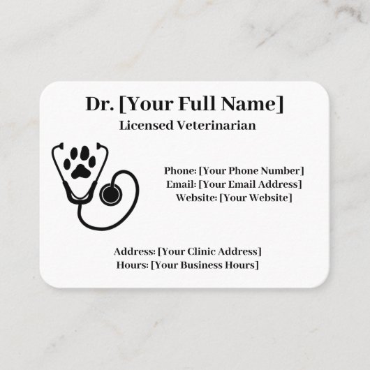 QR-code van het  Veterinair Visitekaartje (Voorkant)