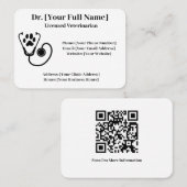 QR-code van het  Veterinair Visitekaartje (Voorkant / Achterkant)