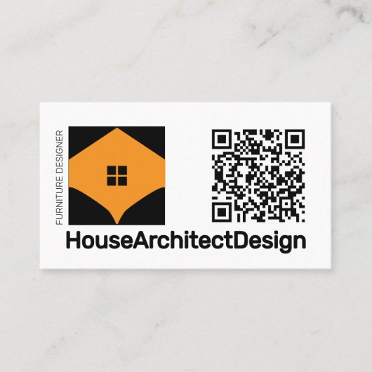 QR-code van interieurarchitect Visitekaartje (Voorkant)
