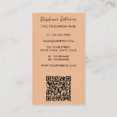 QR-code van uw beroep Terracotta Visitekaartje (Achterkant)
