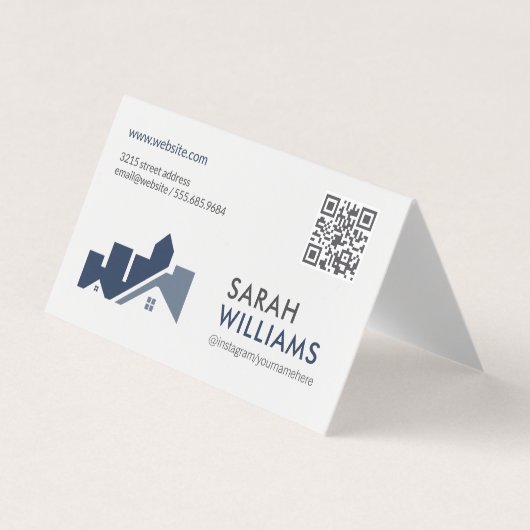 QR-code | Vastgoed thuis Visitekaartje (Voorkant)