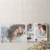 QR Code Vellum Overlay Elegant 4 foto Verloving Save The Date
