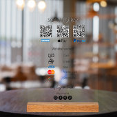 QR-code Venmo Scan om betalingspictogrammen te bet Acryl Bord