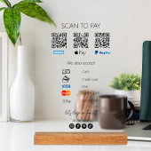 QR-code Venmo Scan om betalingspictogrammen te bet Acryl Bord