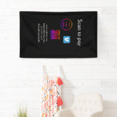 QR-code Venmo scannen om logo toe te voegen aan so Spandoek (Insitu)