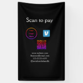 QR-code Venmo scannen om logo toe te voegen aan so Spandoek (Verticaal)