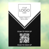 QR Code Venster Decal Upload uw Logo Venster Cling (Vel 3)